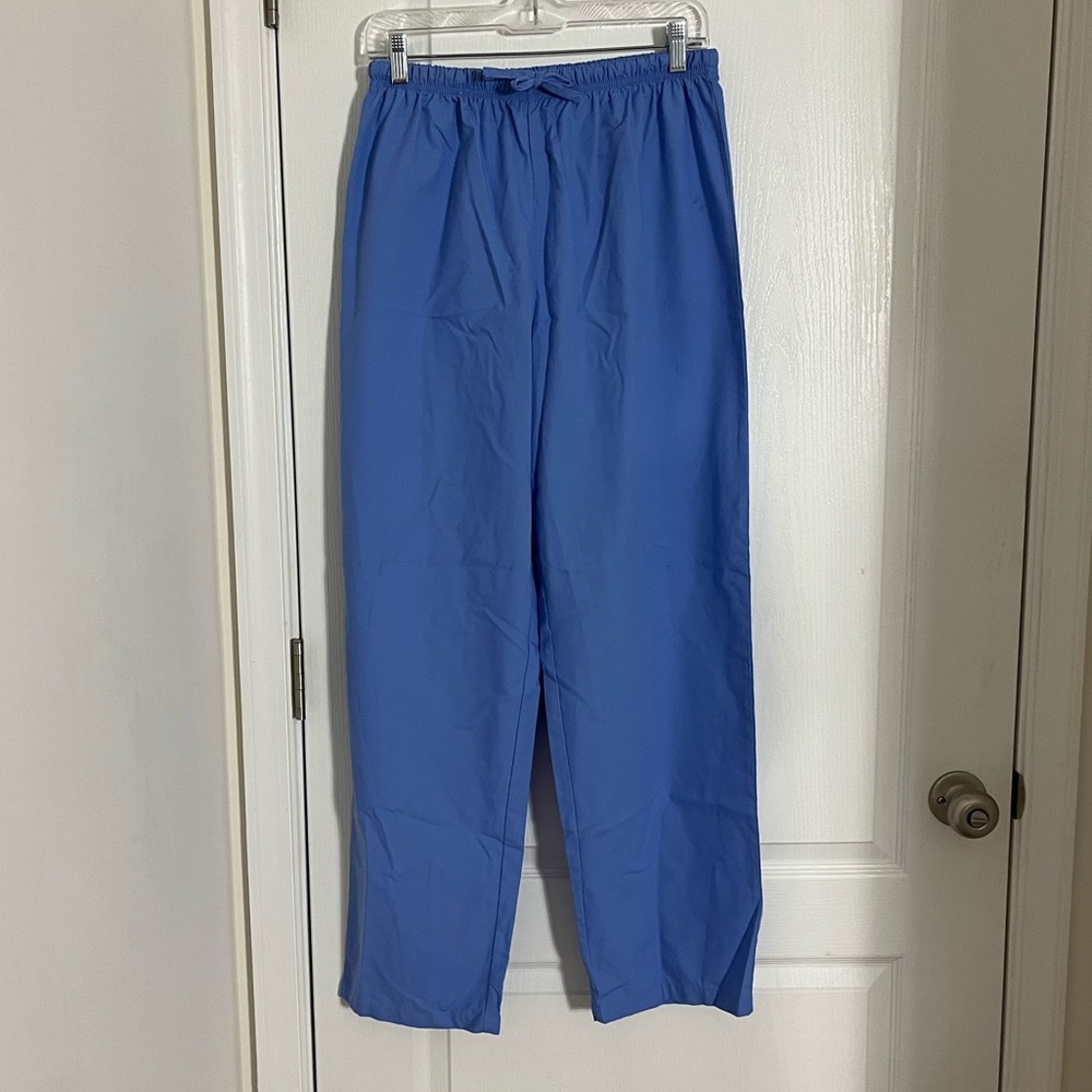 5/$25 Blue Scrub Pants Elastic Waist Drawstring XL Medical Intern School New Job